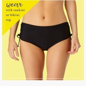 Full coverage side cinch bikini bottom